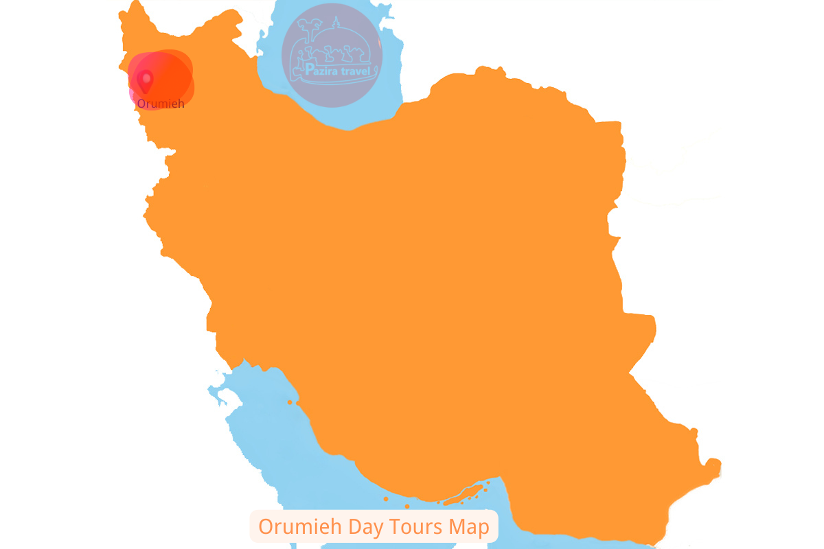 Explorez l'itinéraire du voyage d'Urmia sur la carte !